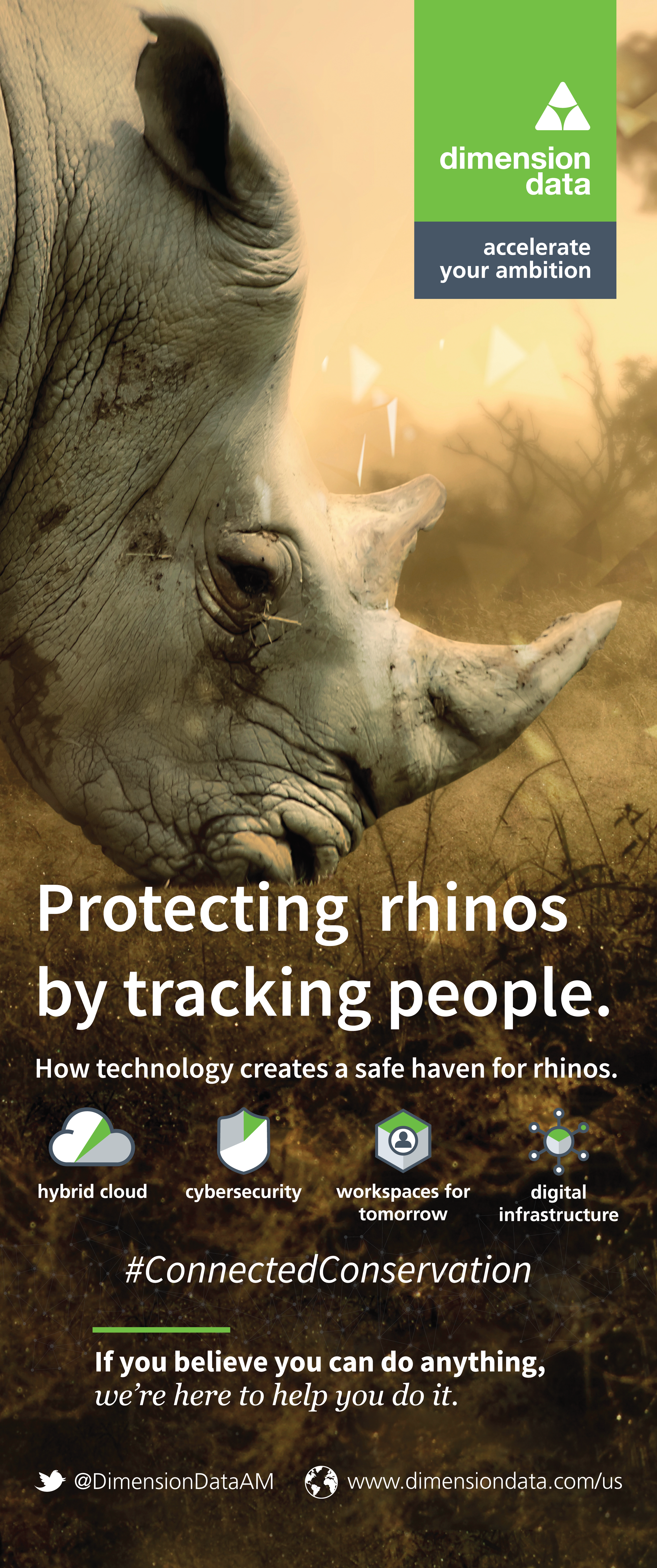 Connected Conservation pop-up banner stand.