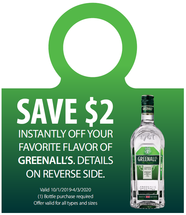 Necker Coupon for Greenall's gin.