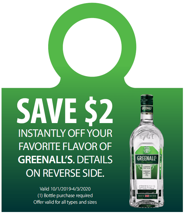 Necker Coupon for Greenall's gin.
